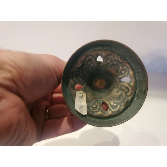 Vintage Sunflower Floral Design Brass Store Service Counter Hotel Bell..ITALY - Picture 5 of 6